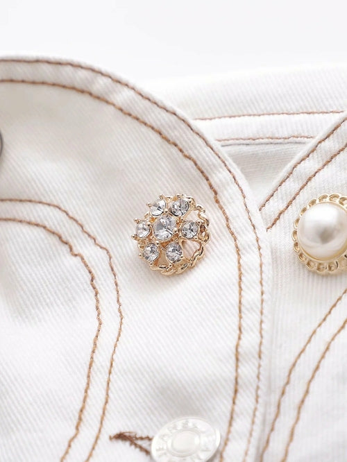 Bandeau Rivet Women Denim Tops Streetwear