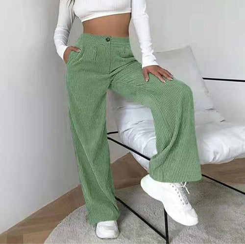 Women Pant Casual High Waist Beige Straight Suit Pants