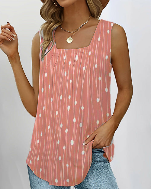 Square Neck Dot Blouse