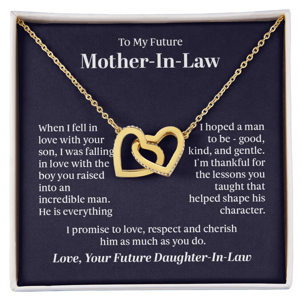 Interlocking Hearts Necklace - For Future Mother-in-Law